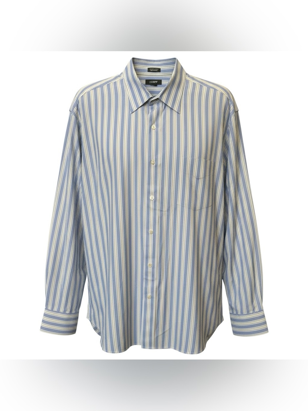 Vintage J.Crew 100's 2-Ply Cotton Striped
Shirt XL (17-17.5) Y2K 90s